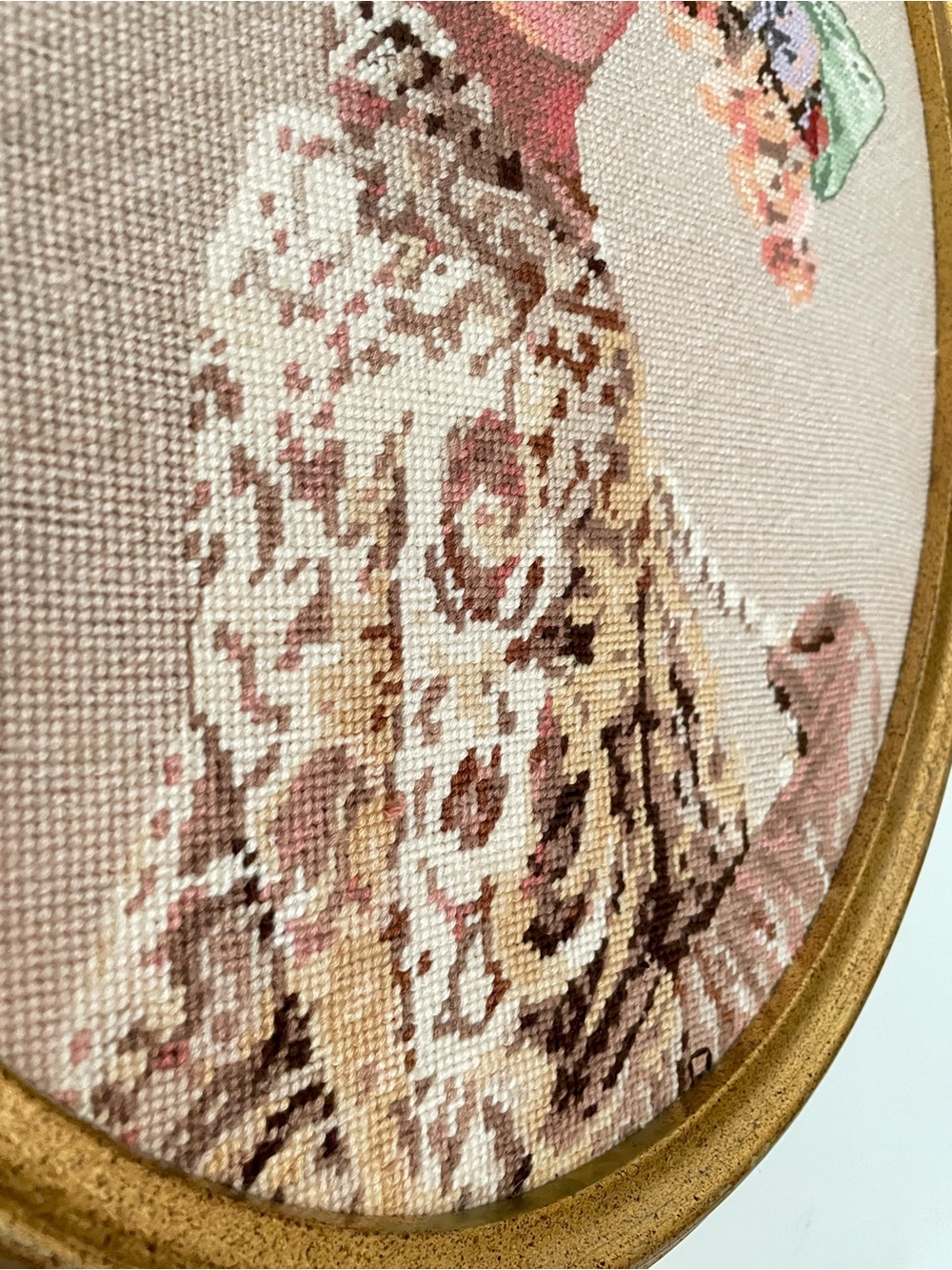 VINTAGE Dimensions Gold Collection "Victorian Elegance" Framed Needlepoint Art - Picture 4 of 9